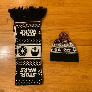 Star Wars Beanie And Scarf Excellent Condition One Size Fits Most
